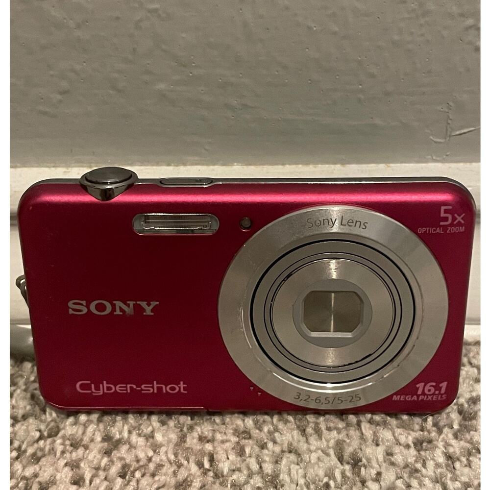 Sony Cyber-shot DSC-W710 Compact Digital Camera 16.1MP Pink 5X Zoom LCD Charger - Picture 2 of 13